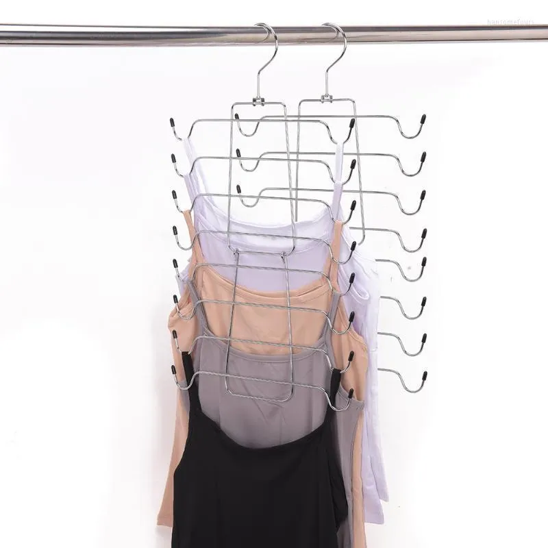 Rostfritt stål Multi -lager vikbara bh -hängande rack Underkläder för klädskåpsarrangör Space Saving Hangers Racks