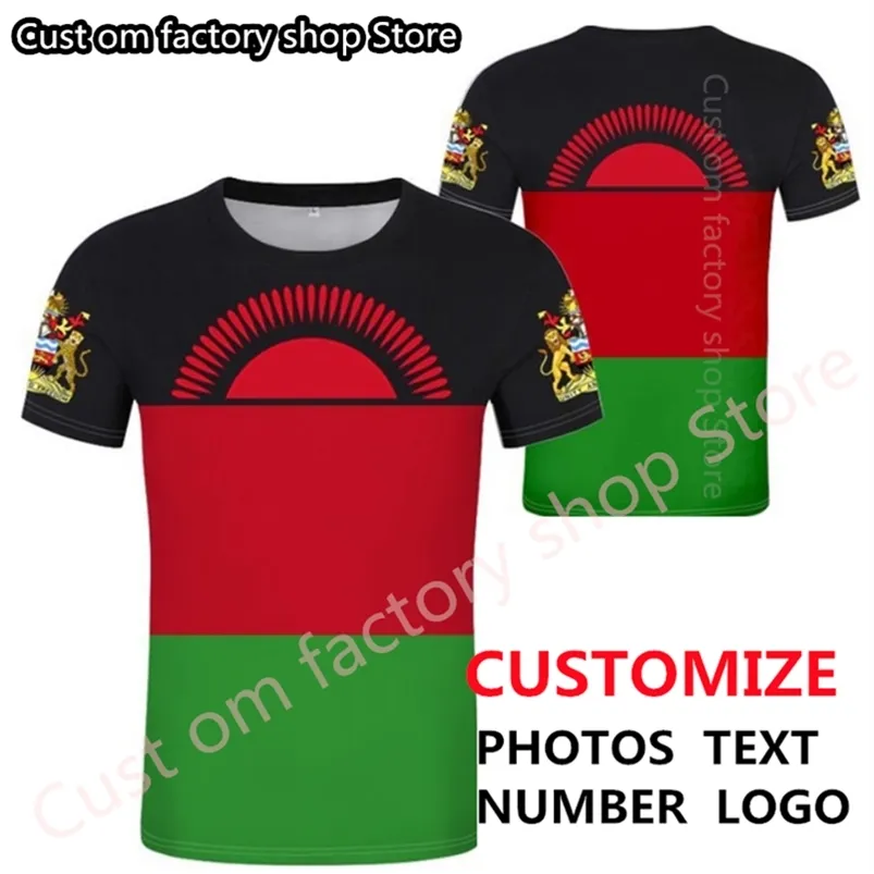 Малави футболка DIY Бесплатный пользовательский гибкий название номера футболка MWI Nation Flag MW Malawian Country College Print P o Одежда 220616