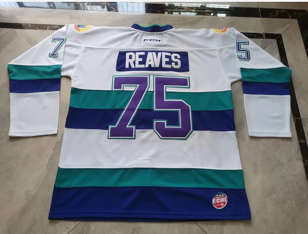 Custom Hockey Jersey Men Youth Women Vintage Orlando Solar Bears Ryan Reaves High School Size S-6XL or any name and number jersey