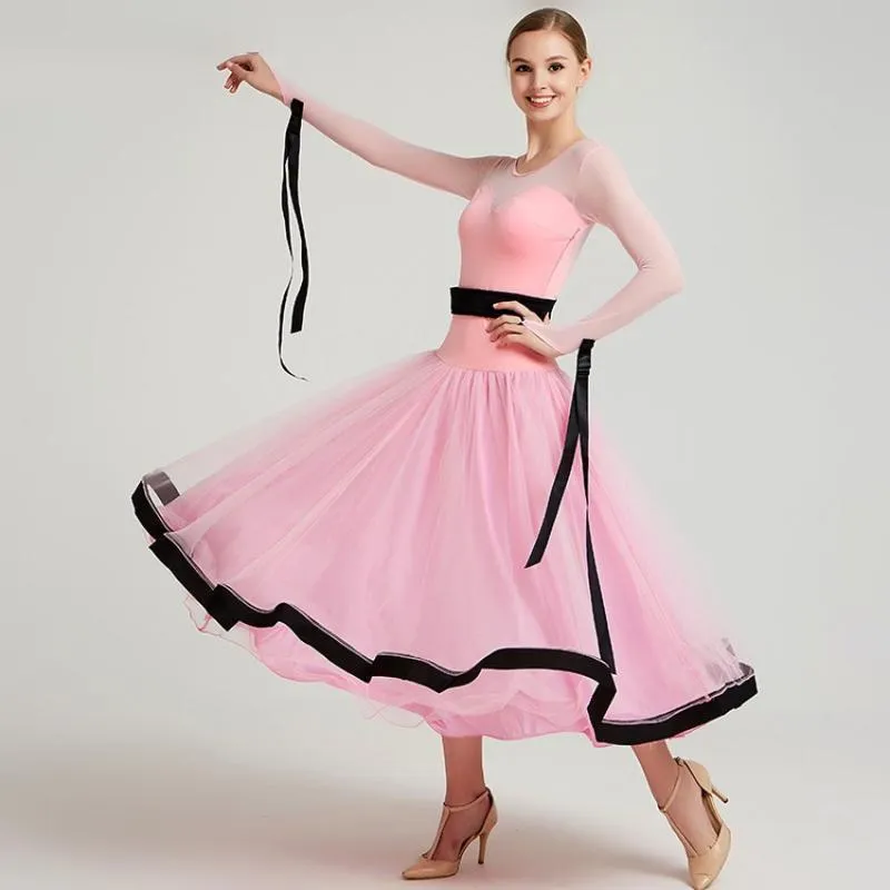 Stage Wear Ballroom Dress Competitie Standaard Jurken Spaanse kostuumdans Waltz Fringe Dancing Differentage Stagestage