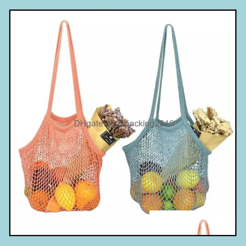 shopping bags handbags shopper tote mesh net woven cotton bags string reusable fruit storage bags handbag reusable home storage bag