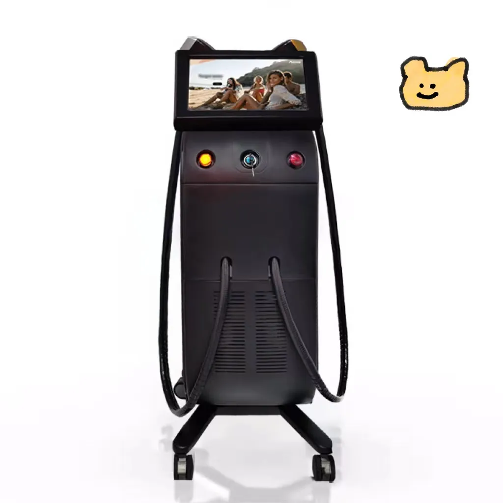 Powerful 3 Wavelength Diode Laser Machine With Dual Handle For Painless