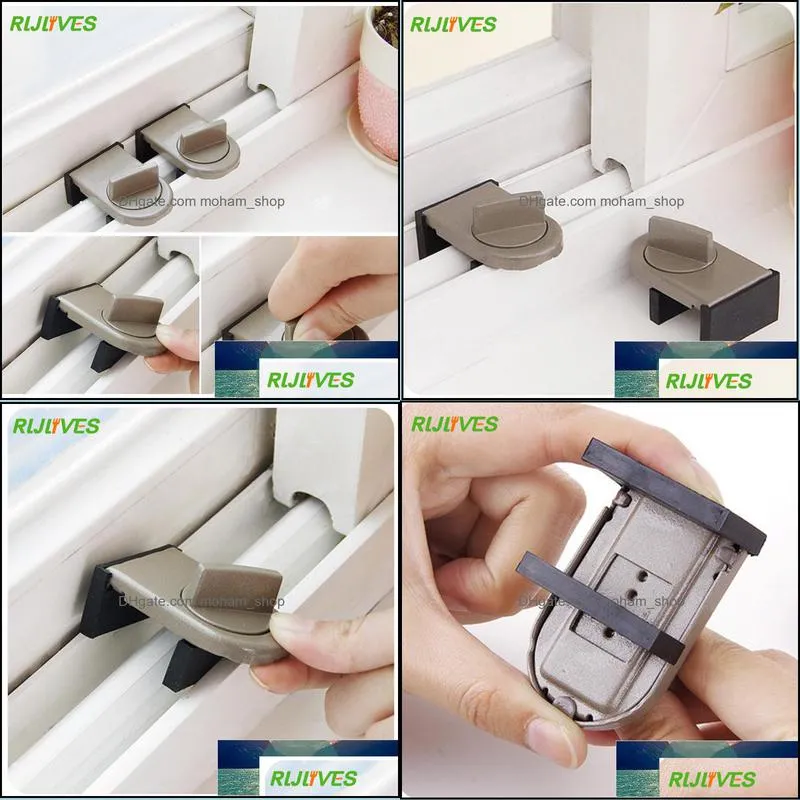 1Pc Move Window Child Safety Lock Sliding Windows Lock Kids Cabinet Locks Sliding Door Stopper Security Sliding Sash Stopper