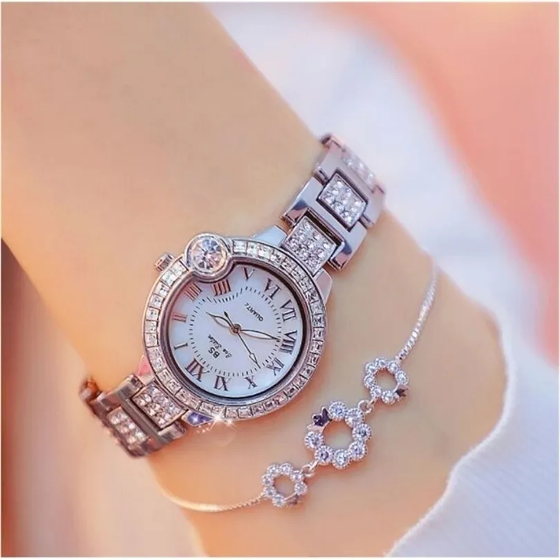 Золотая леди Кварц Водонепроницаемые часы браслет моды часы Ladies Women Watch Watches Relogio Femininos Reloj Mujer T200420