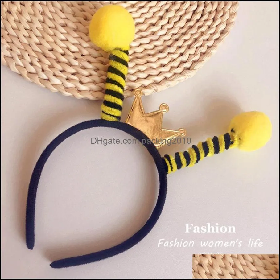 Other Household Sundries Animal headdress performance props for young children hairy ball Ladybug beetle little ant bee tentacle headdress hair
