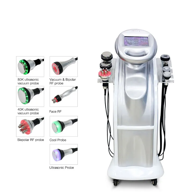 Professional 7 in 1 Slimming Machine RF 80k/40k Ultrasound Cavitation High quality body shaping weight loss fat removal Cellulite Removal beauty salon equipment