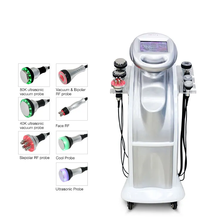 Machine amincissante professionnelle 7 en 1 RF 80k / 40k Cavitation par ultrasons