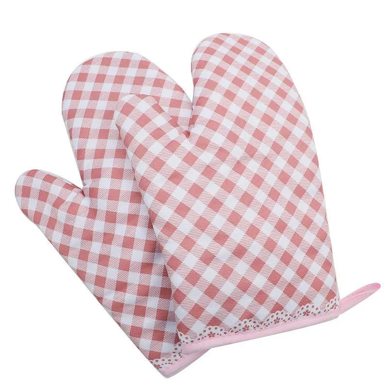 Oven Mitts Kitchen Household Microwave Baking Special Anti-scalding Silicone Gloves For Thickening Heat Insulation And HigOven