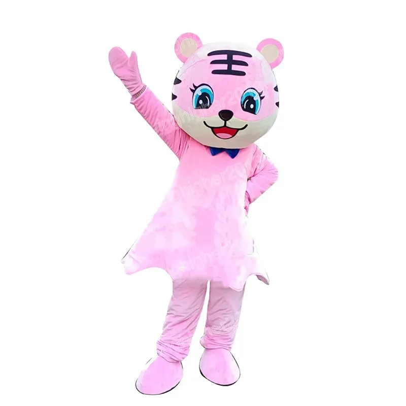 Hallowee Tiger Mascot Costume Cartoon Anime Theme Character Carnival Adult Unisex Dress Christmas Fancy Performance Party Dress