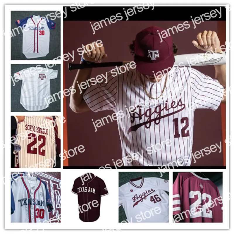 James NCAA Texas Am Aggies Baseball costurou a camisa Brandon Hicks Robert Ray Cliff Pennington Justin Ruggiano Zach Jackson Logan Kensing Eric