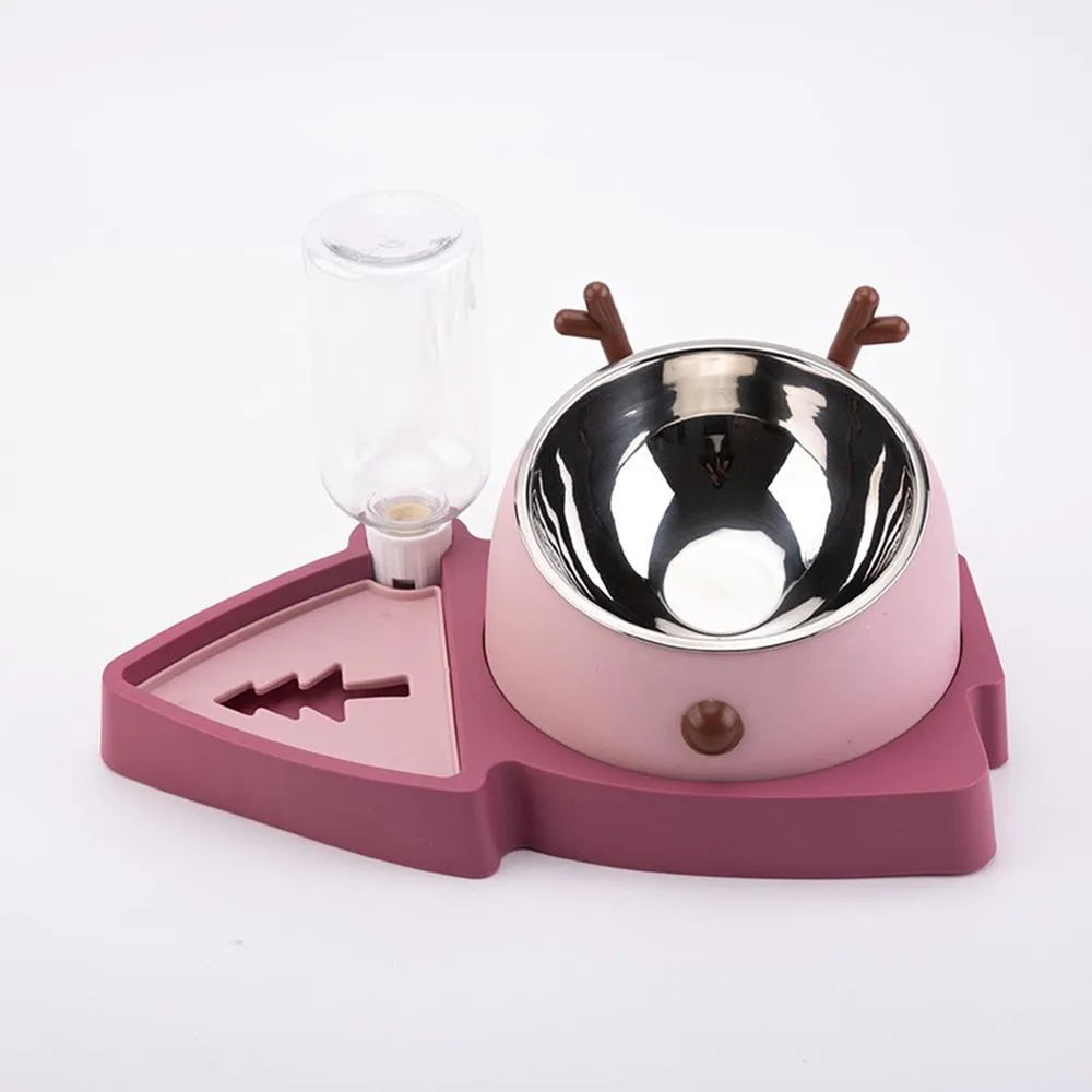 Pet Waterers dog bowl drinker christmas tree cat bowl stainless steel in stock