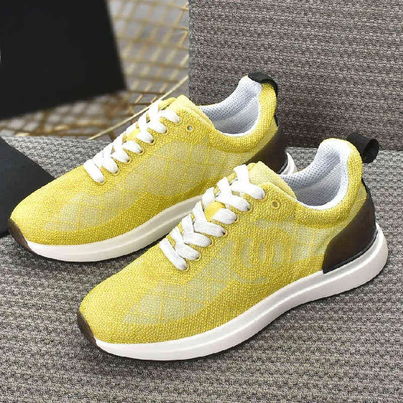 Spring Women Sneakers Ladies Lace Up Female Chuncky Fashion Solid Colors Casual Patchwork Flats New Yellow Vulcanize Shoes Y220421