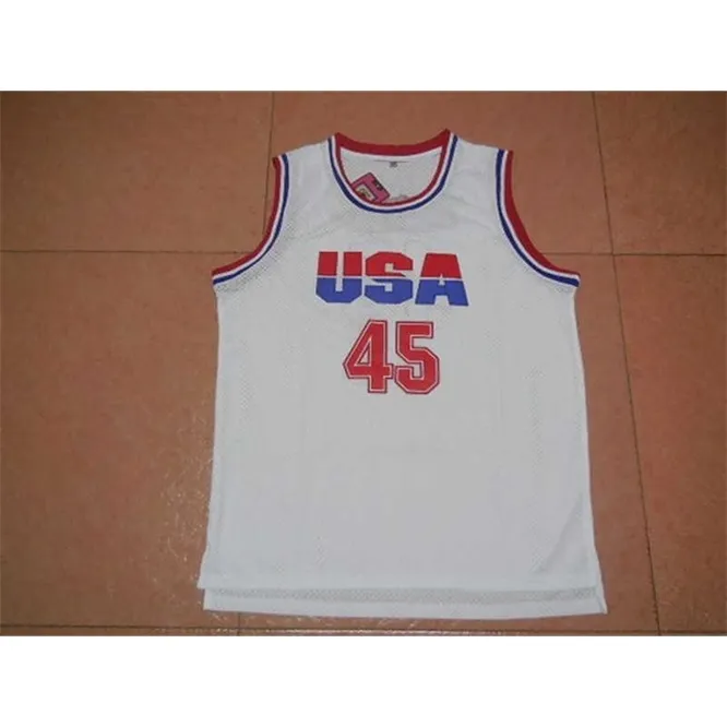 Xflsp USA Donald Trump # 45 Maglia da basket Edizione commemorativa Maglie da basket di ritorno al passato di colore bianco