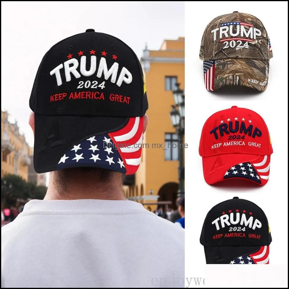 Us 2024 Elezione presidenziale Cappello da baseball Velocità regolabile Rimbalzo Cappellino sportivo in cotone Drop Consegna 2021 Cappelli per feste Forniture per feste Casa