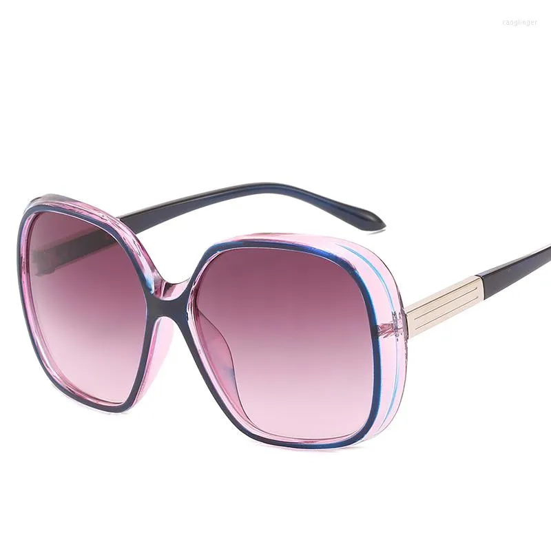 Sonnenbrille Mode gro￟e Rahmen Frauen Brand Designer Gradient Lens Reise Sonnenbrillen UV400 Gafas MulticolorSungglasSessunglasses UV400