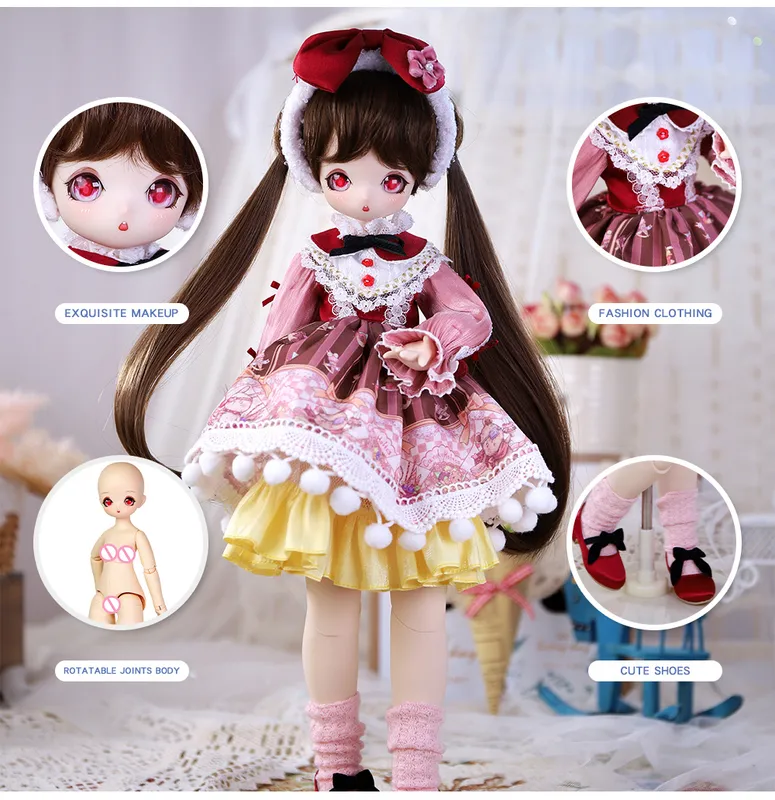 Dream Fairy 1/4 BJD Anime Style 16 Polegadas Doll Junta De Bola Conjunto  Completo, Incluindo Roupas De Roupas Kawaii Para Meninas MSD 220505 De  $398,02