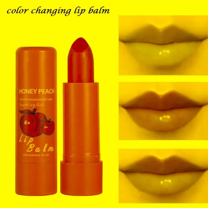 Lip Gloss Colour Changing Peach Jelly Lipstick Long Lasting Nourishing