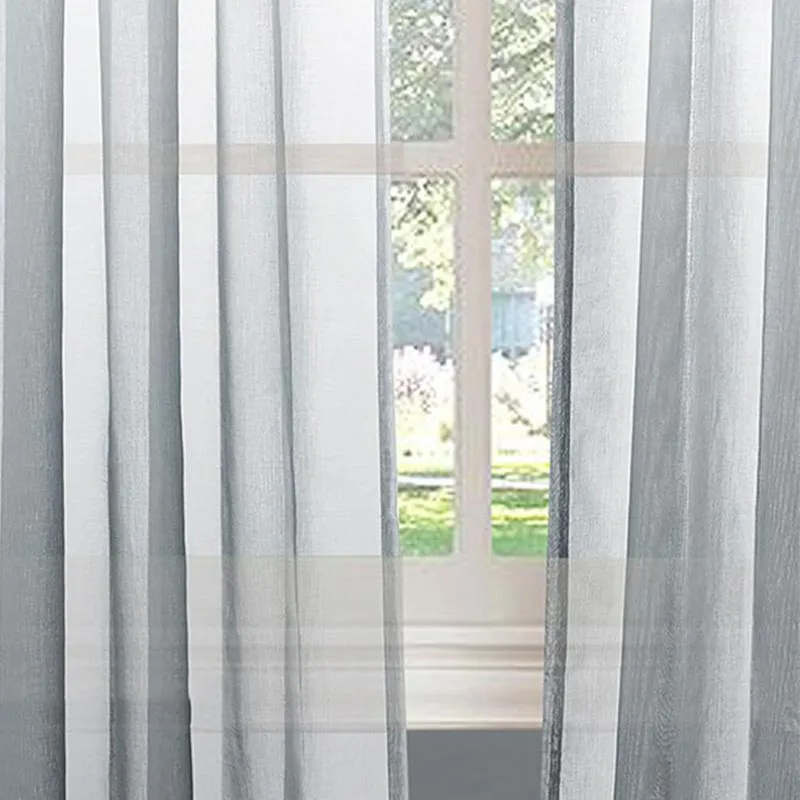 Cortina cortina cortina gradiente moderno ombre semi cortinas semi -pilotas de tratamento de janelas para janelas para jantar quarto gromment top 221600hcrcur