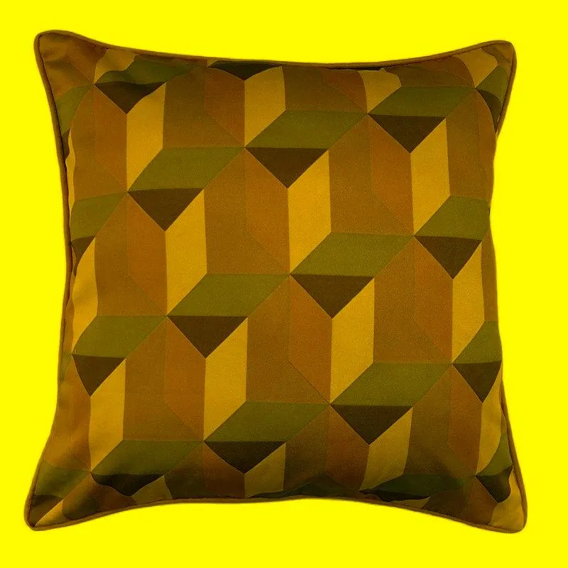 Kudde/dekorativ kudde utomhus digital tryckning fyrkantig kudde vattent￤t kast geometrisk r￶rkudde kasekd/dekorativ