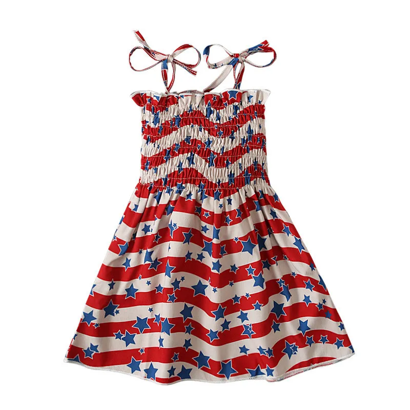 childrens red white and blue dresses Funtasia Too Girls Red & Navy Blue Plaid School Dress main image 0