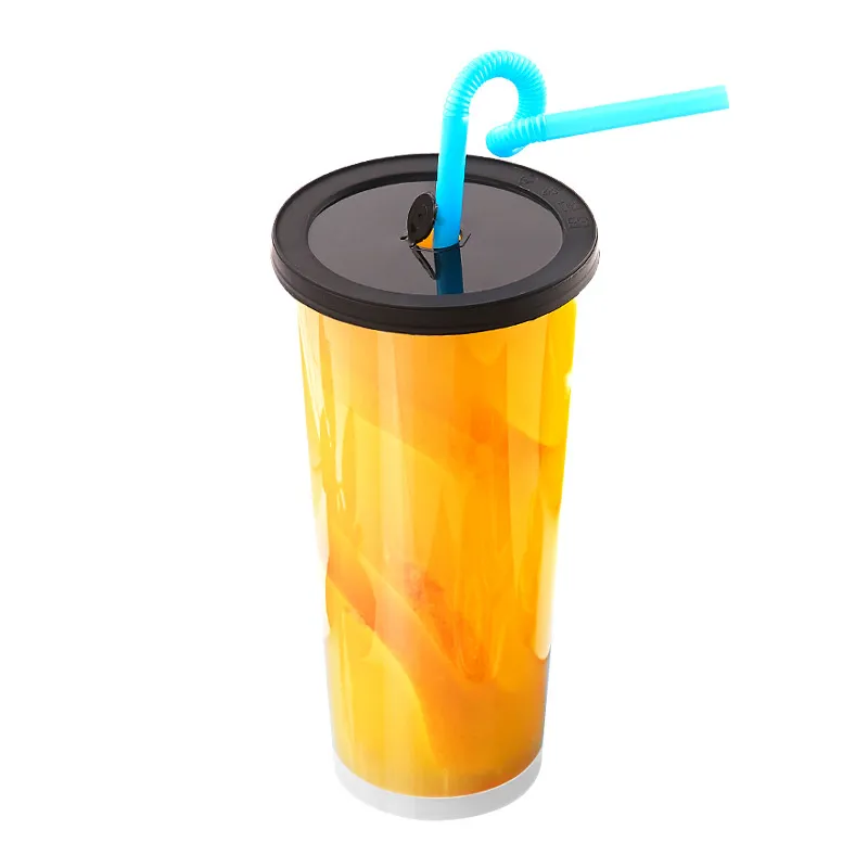 Custom 500 ml PP Milk Shake Cup Tumblers Plastic Disposable U vorm Vet Duidelijke Drinken Thee Ice Cream Cup