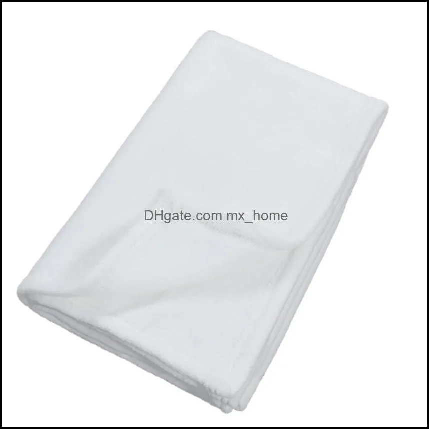 Sublimation Baby Blankets 30*40inch Polyester Blanket Warm Soft Sofa Cover White Blank Thermal Transfer Printing Swaddle Wrap A02