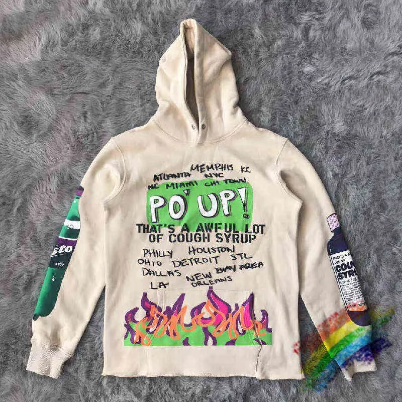 Мужские толстовины лучшего качества Homme Femme Pulover Foaming Printing Hoodie 202020FW толстовка с капюшоном Z0307