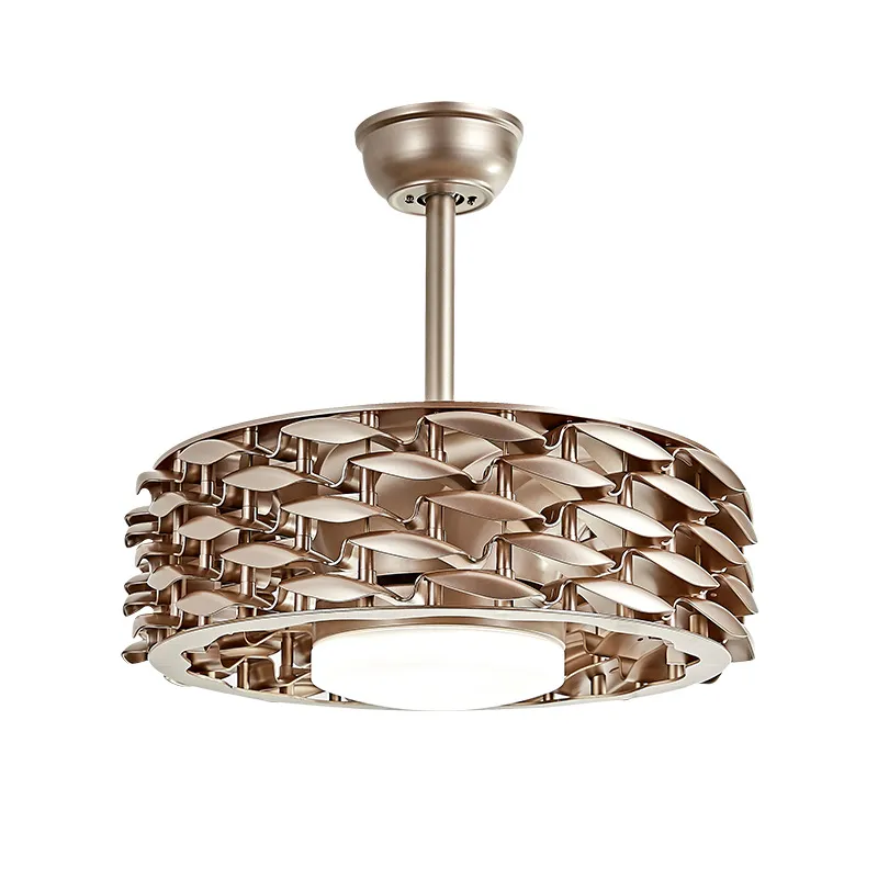 Leafless Ceiling Fan Light Osynlig Fan Nordic Living Room Restaurang Sovrum Enkel LED-ljuskrona