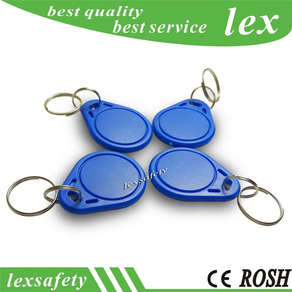 100PCS ABS EM4305 125kHz Keyfobs RFID Access Card Readable Writable Rewrite Proximity ID ISO11785 Tunna kort