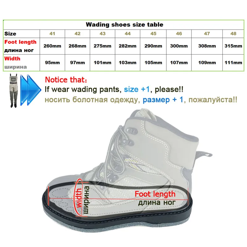 JEERKOOL Fly Fishing Hiking Shoes Felt/Rubber Sole Waders For Aqua