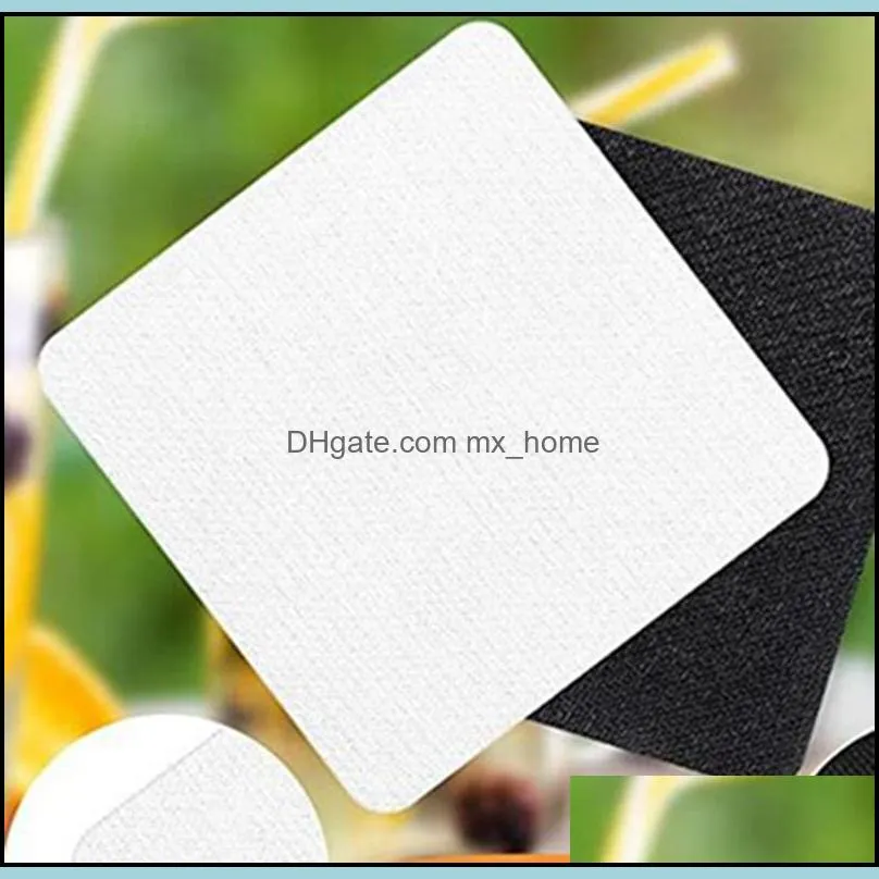 blank white neoprene rubber car coaster mats for sublimation 6.5cm anti-skid round cup mat pad drinks coasters wll1041