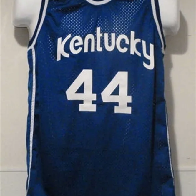 XFLSP DAN ISSEL # 44 Kentucky Wildcats 1968-70 Beyaz Bule Retro Basketbol Jersey Erkek Dikişli Özel Herhangi Bir Numara Ad Adseys