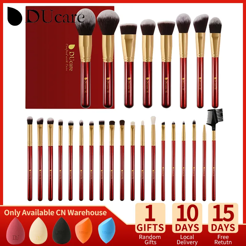 Ducare 8-27 st Makeup Borstar Set Syntetiskt get Hår Kosmetiska pulver Eyeshadow Foundation Make Up Brush Pinceaux de Maquillage 220616