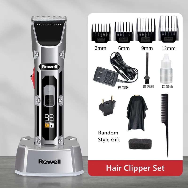 Hårklippare Professional Barber Beard Trimmer för män Vuxna Laddningsbara skärmaskin Rakar Razor Lithium Battery Cutter 220623