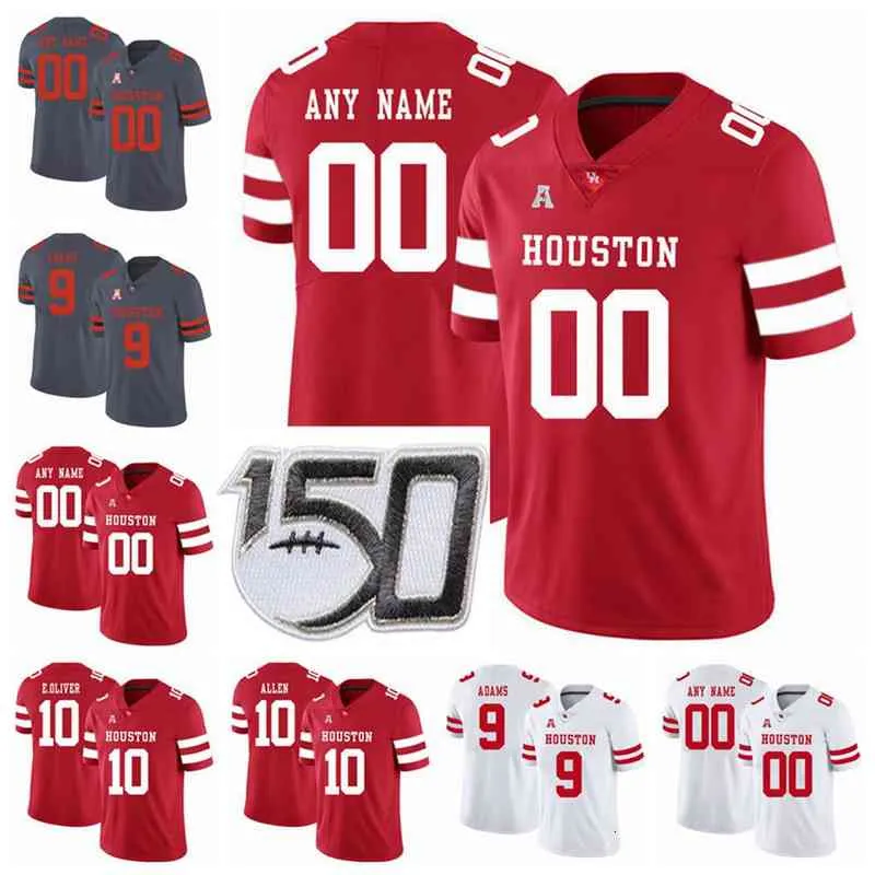 Rares maillots de Houston Cougars Patrick Carr Jersey Mulbah Car Chandler Smith Case Keenum D'Eriq King College Football Maillots cousus sur mesure