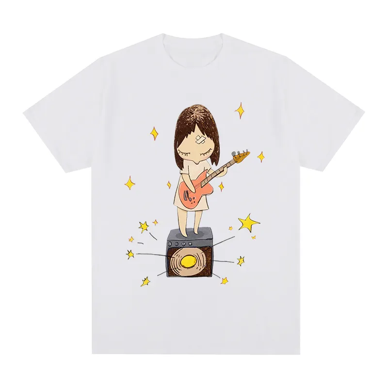 Maglietta estiva Yoshitomo Nara Guitar Maglietta da uomo in cotone TEE TSHIRT Donna 220623