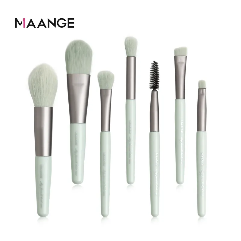 MAANGE 7Pcs set Foundation Cosmetic Eyebrow Eyeshadow Brush Makeup Sets Tools Multifunctional Make Up 220722