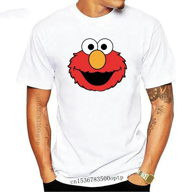 Erkek Tişörtleri Sesam Street Elmo Yüz 2022 Komik Erkekler T-Shirt-Şaka Hediye