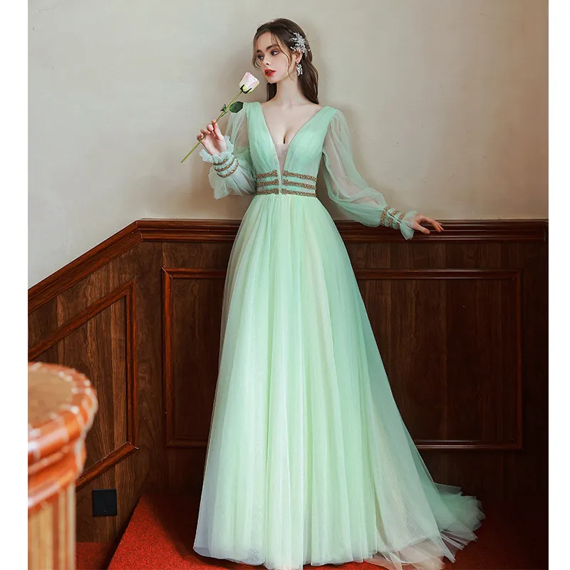 green emerald velvet dress Ivy Green Linen Corset Dress main image 1