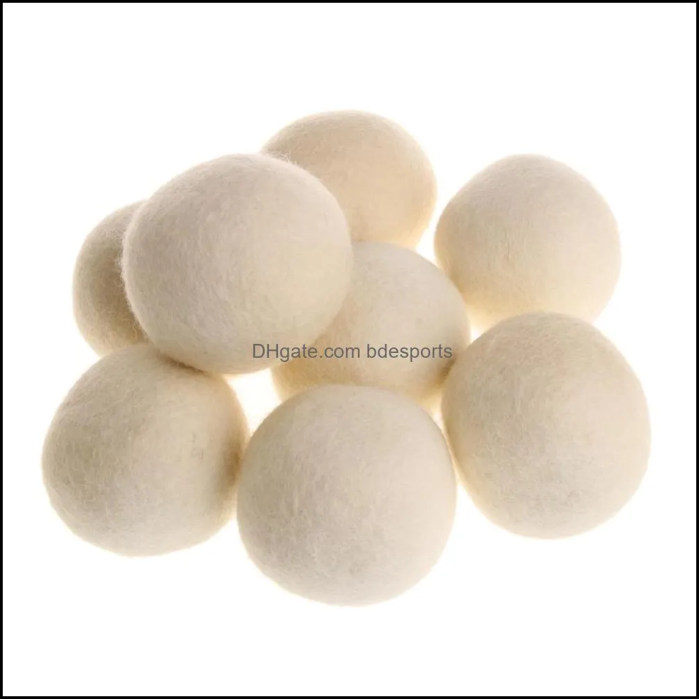 7cm Reusable Laundry Clean Ball Natural Organic Laundry Fabric Softener Ball Premium Organic Wool Dryer Balls