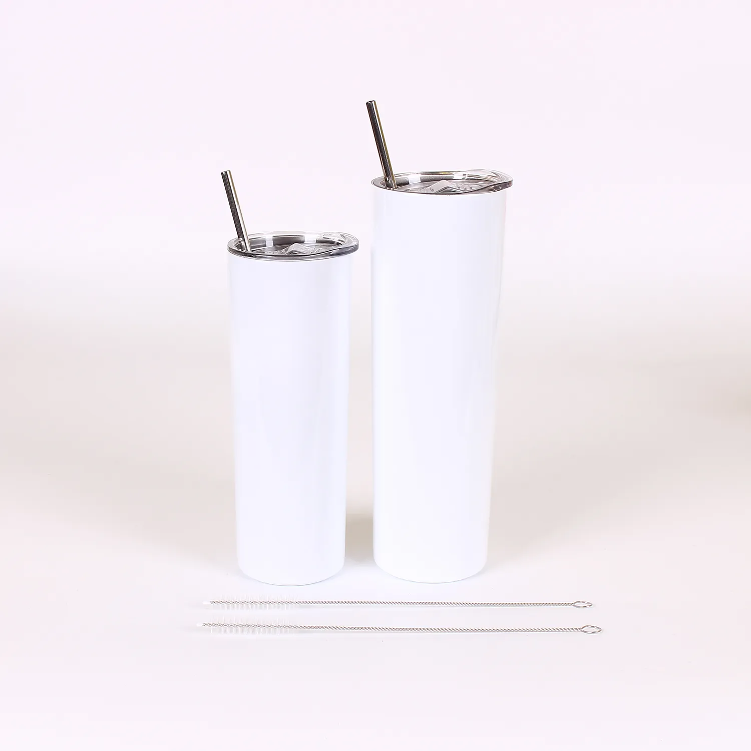 20oz minimalistisk design rostfritt stål tumlare vakuum glas sublimering rak kopp med metallstrå och lock