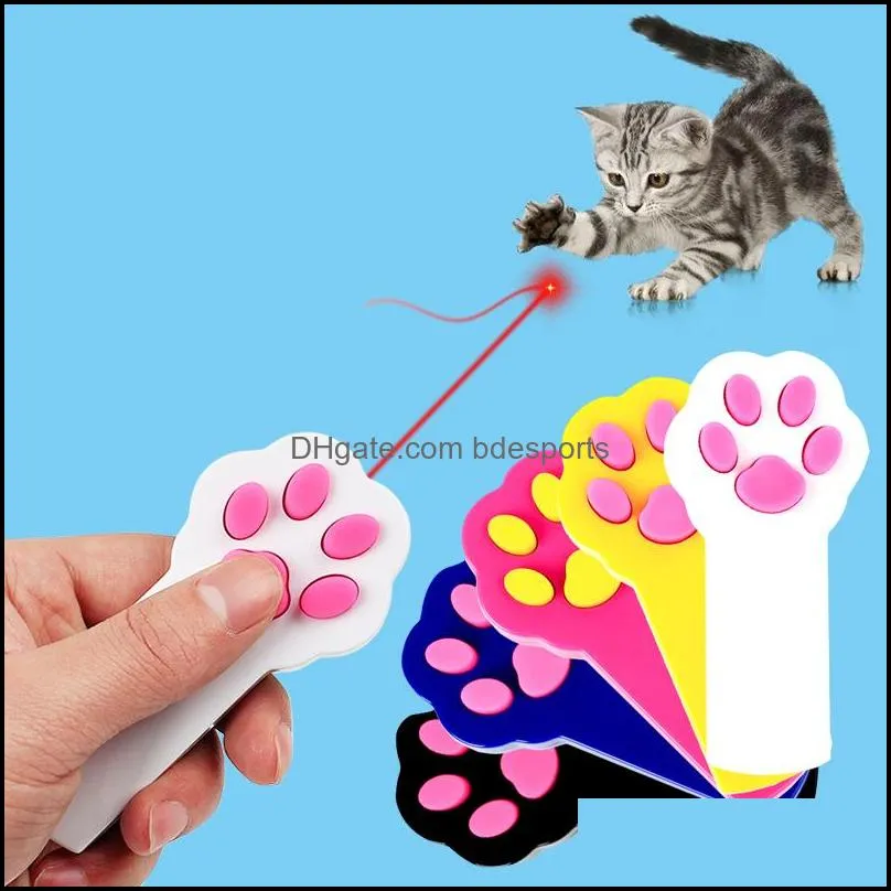 New Footprint Shape LED Light Laser Toys Laser Tease Funny Cat Rods Pet Cat Toys Creative