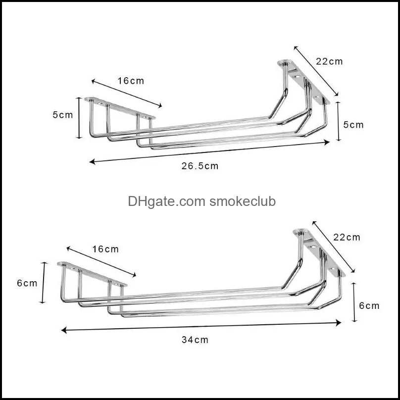 Tabletop Wine Racks Hanging Goblet Holder Home Storage Creative Kitchen Supplies 27cm 35cm Stainless Steel Stemware Glass Rack
