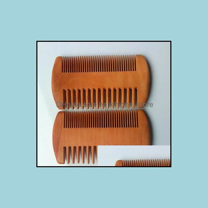 pocket wooden beard comb double sides super narrow thick wood combs pente madeira lice pet hair tool xb1