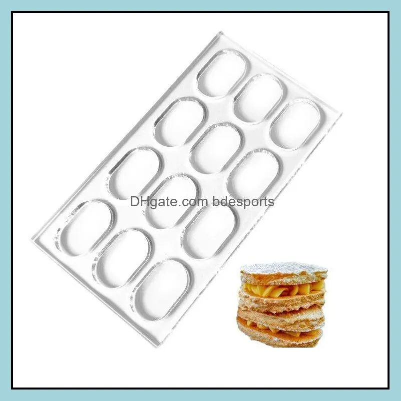 dacquoise cake mold Acrylic cookie mould Makaron dessert bakery japan DIY baking tool T200524