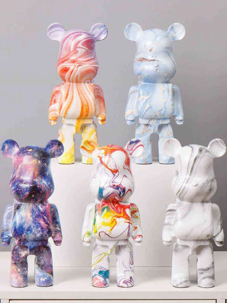 DIY Fluid Bear Resin Storage Tank Ornament Collectible Model Toy For