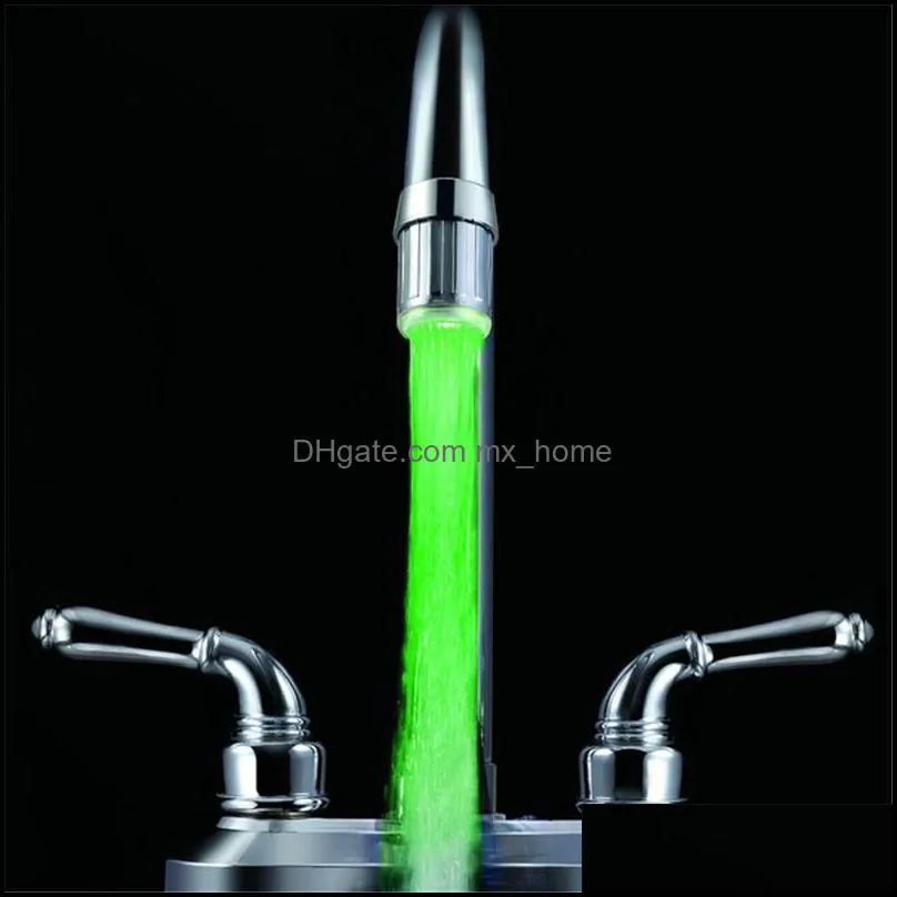 LED Faucet Lights Temperature Control Faucet Sensor Sink Tap Glow Lights Waterfull Shower Lamp RGB 3-Color Water Glow Tap Light
