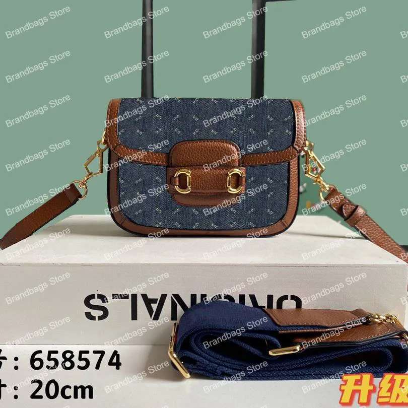 Lady Horsebit 1955 أكياس Horsebit Bag Crossbody Saddle Designer Cross Body Counter Leather Fassion Classic Luxury Vintage Purse Pochette