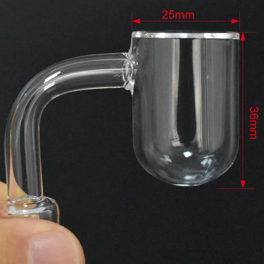 OD 25mm Duvar Kalınlığı 2mm Yuvarlak Alt Kuvars Banger Düz Üst Kuvars OD 25mm Duvar Kalınlığı 2mm Yuvarlak Alt Kuvars Banger Düz Üst Kuvars