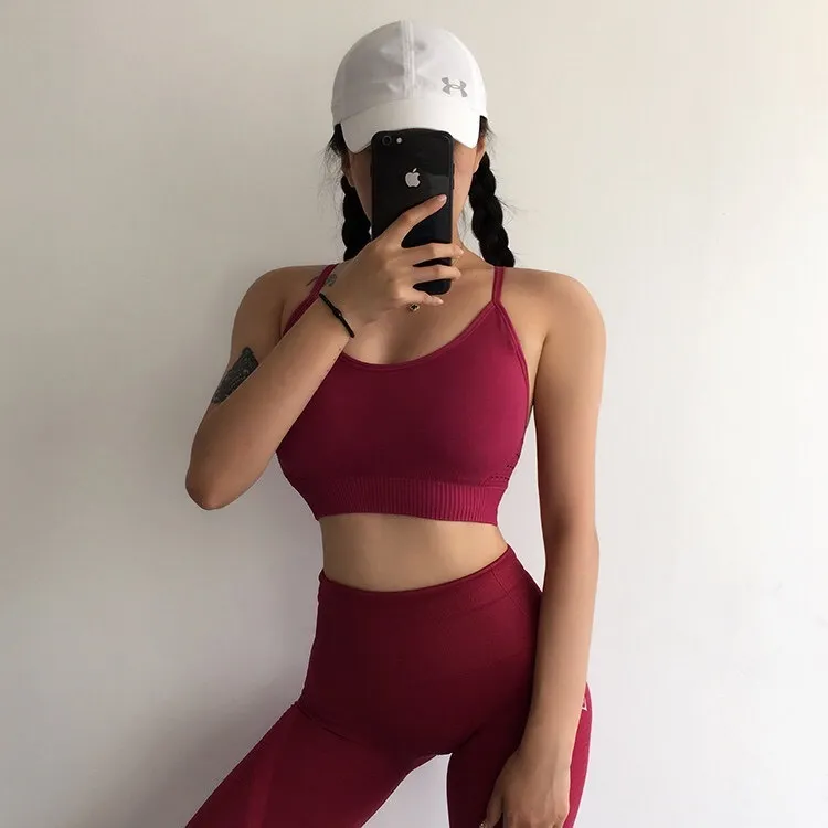 2 Piece Set Workout Clothes for Women Sports Bra and Leggings